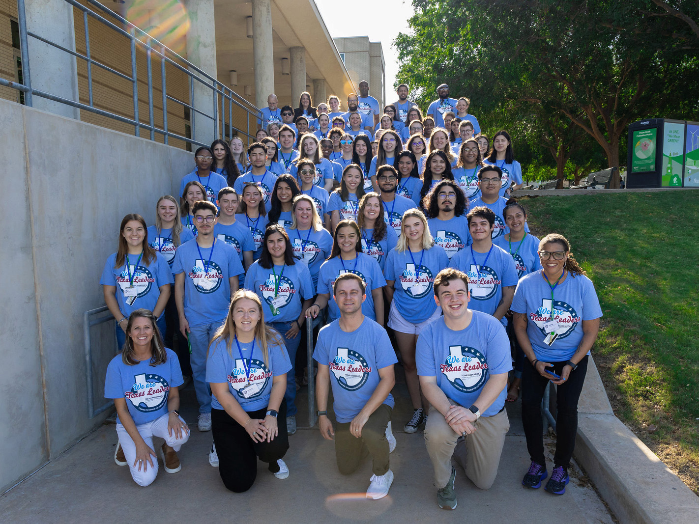 Group photo of students outside