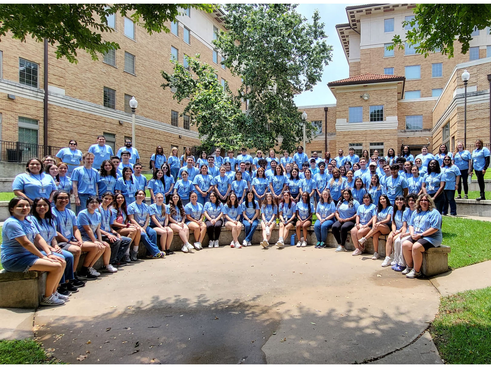 Group photo of students outside