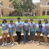 Group of students posing outside