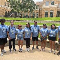 Group of students posing outside