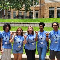 Group of students posing outside