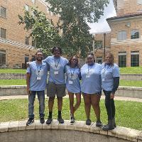 Group of students posing outside