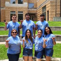 Group of students posing outside