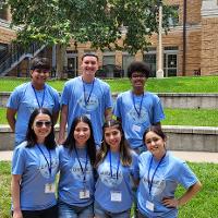 Group of students posing outside