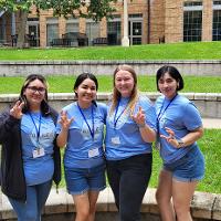 Group of students posing outside