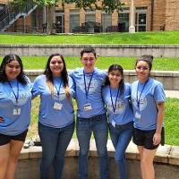 Group of students posing outside