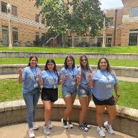 Group of students posing outside