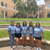 Group of students posing outside